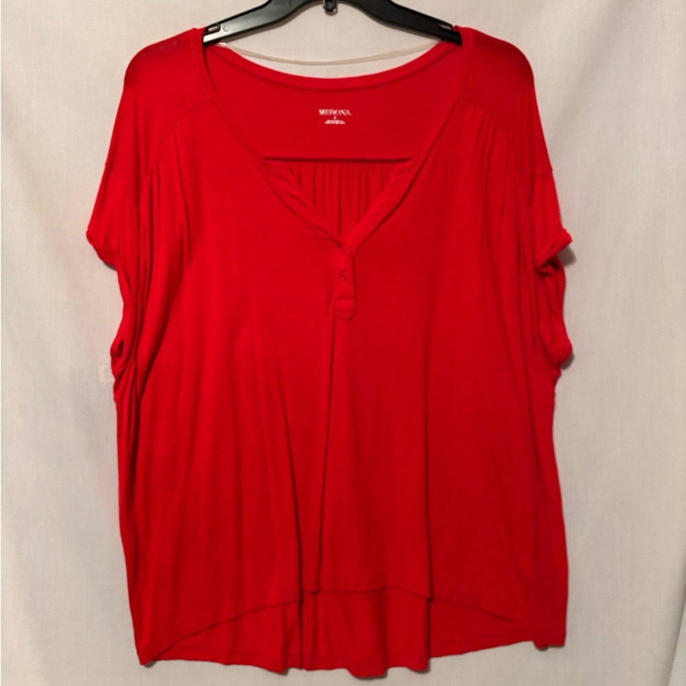 Merona Bright Red Blouse